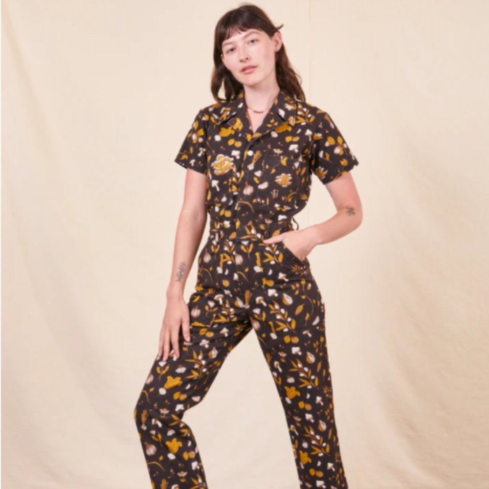 Big Bud Press Cookbook Print Jumpsuit NWOT